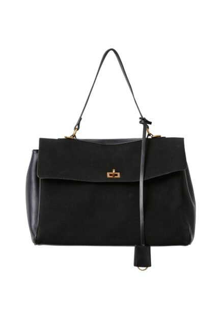 Faux Suede Shoulder Bag