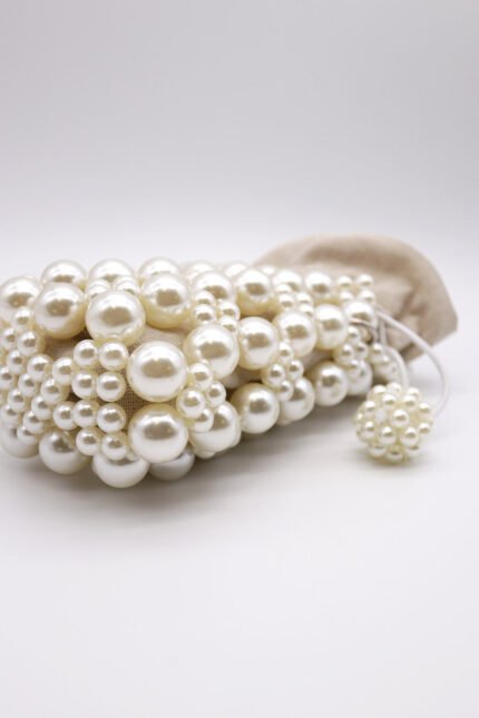 Faux Pearl Beaded Crossbody Bag